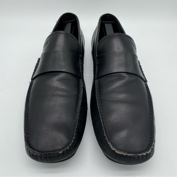 Bally Gabler Black Leather Moc Driving Loafer Size 9 D main image 7